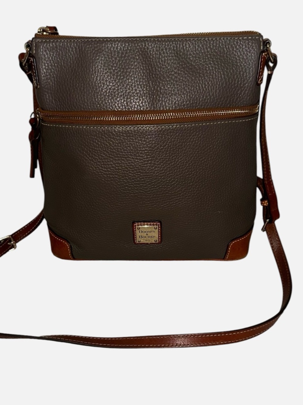 Dooney & Bourke Brown Leather Crossbody Messenger